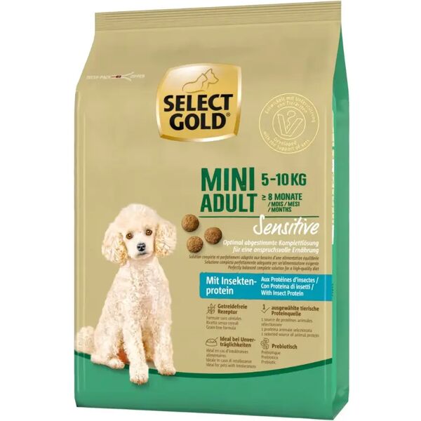 select gold extra sensitive mini adult insetti 1kg