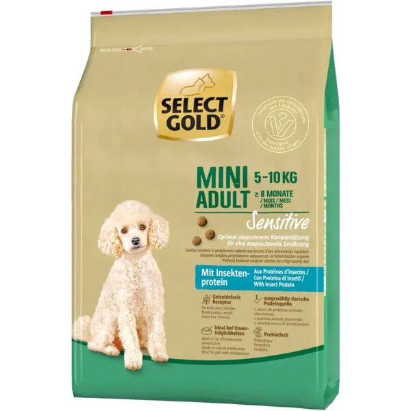 select gold extra sensitive mini adult insetti 4kg