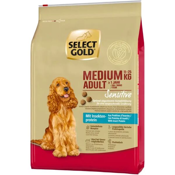 select gold extra sensitive medium adult insetti 4kg