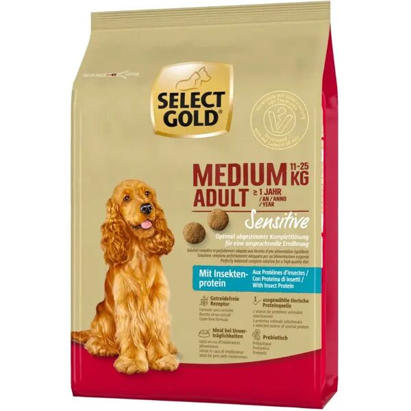 select gold extra sensitive medium adult insetti 1kg