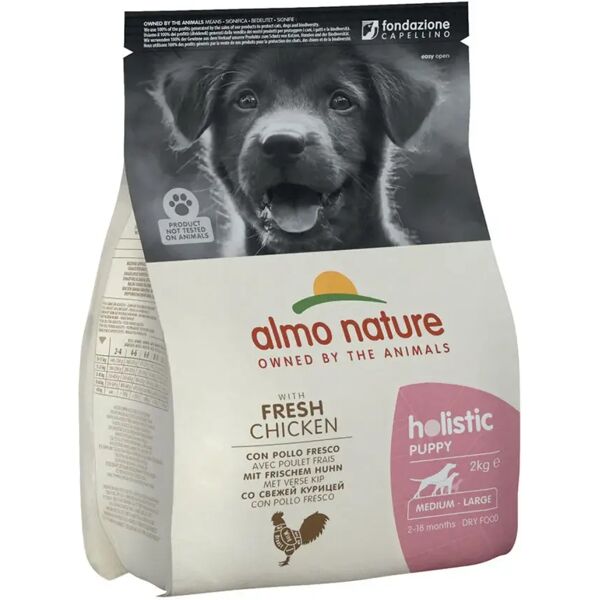 almo nature puppy  holistic  medium pollo e riso 2kg