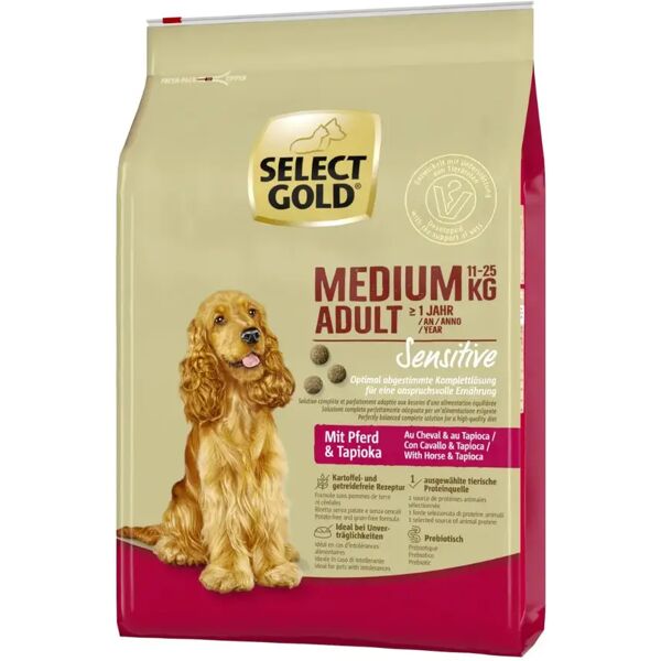 select gold sensitive medium adult con  cavallo e tapioca 4kg