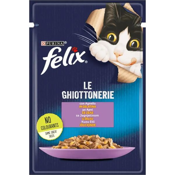 felix le ghiottonerie cat busta multipack 26x85g agnello