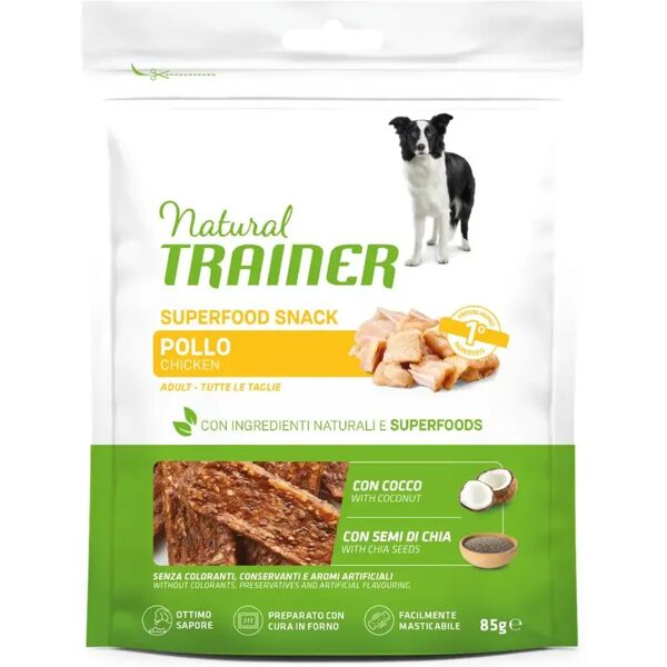 natural trainer snack dog superfoods 85g pollo