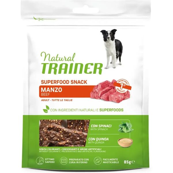 natural trainer snack dog superfoods 85g manzo