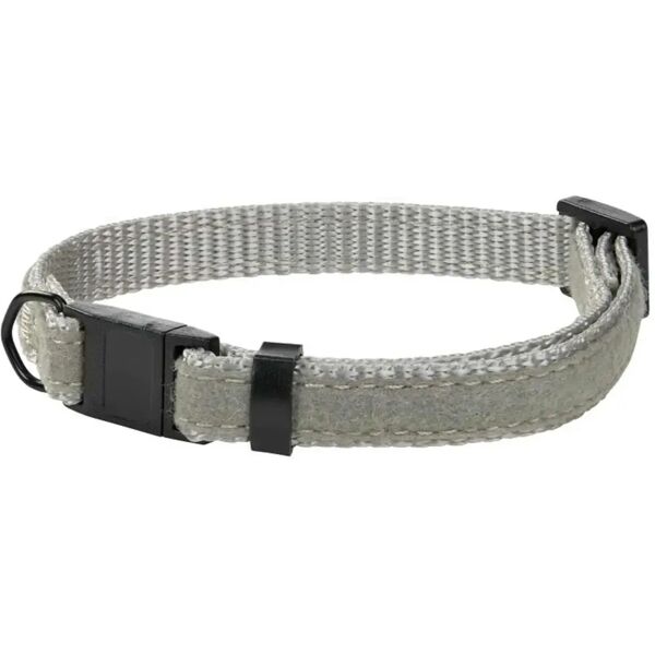 more collare in feltro per gatto 19-30cm grigio