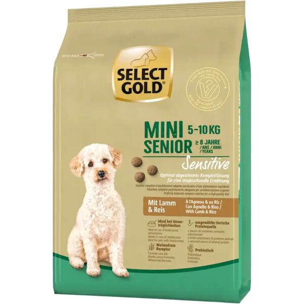 select gold sensitive mini senior con agnello e riso 1kg