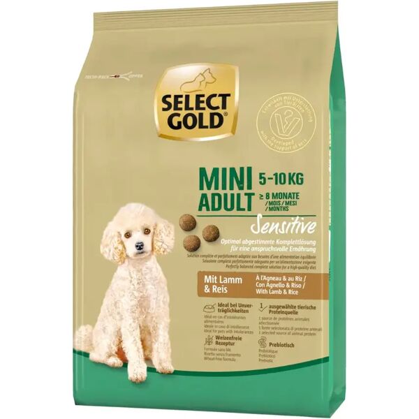 select gold sensitive mini adult con agnello e riso 1kg