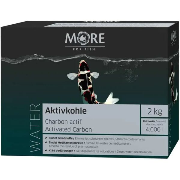 more carbone attivo per acqua da laghetto 2kg