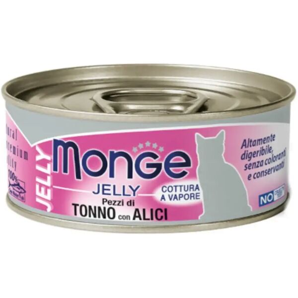 monge natural cat lattina multipack 24x80g tonno con alici