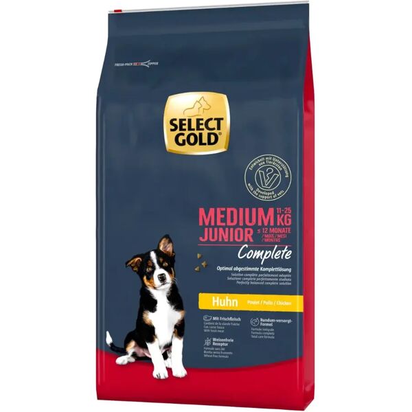 select gold complete medium junior con pollo 12kg