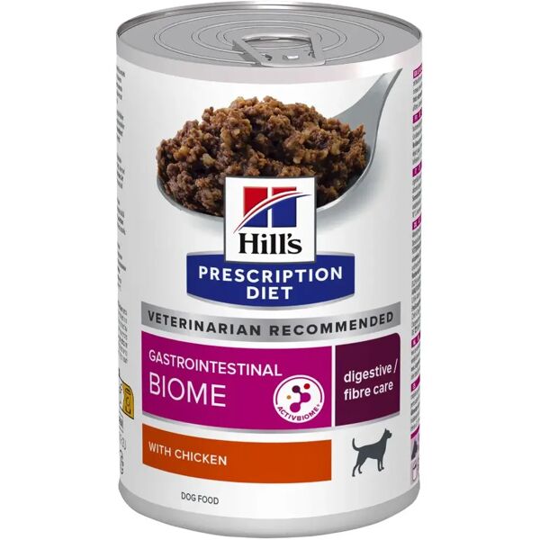 hills hill's prescription diet gastrointestinal biome alimento per cani con pollo 370g