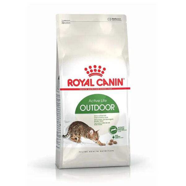 royal canin cat outdoor alimento completo secco per gatti adulti che vivono all'aperto 2kg