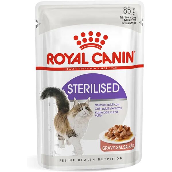 royal canin cat sterilised in salsa busta multipack 48x85g carni e derivati