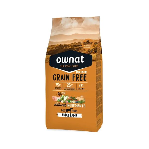 ownat dog prime grain free adult agnello 3kg