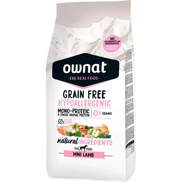 ownat dog hypo grain free mini agnello 3kg