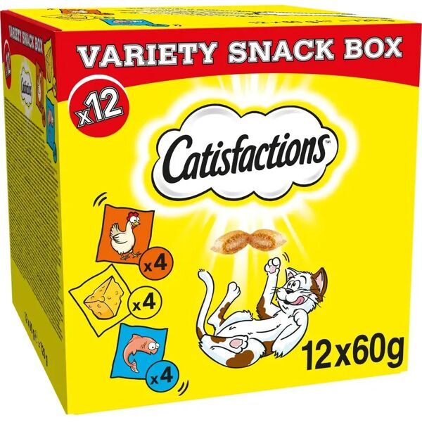 catisfactions catisfaction variety snack box gusti assortiti 60gx12