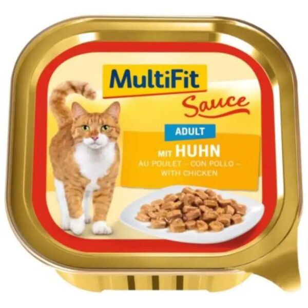 multifit sauce cat vaschetta multipack 16x100g pollo