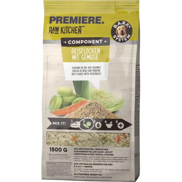 premiere dog raw kitchen fiocchi di riso con verdure 1.5kg