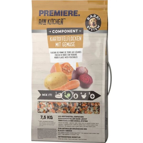 premiere dog raw kitchen fiocchi di patate con verdure 7.5kg