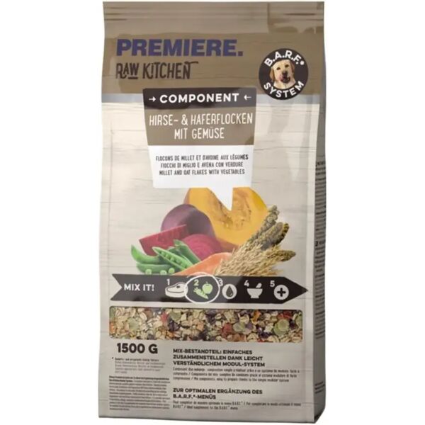 premiere dog raw kitchen fiocchi di miglio e verdure 1.5kg