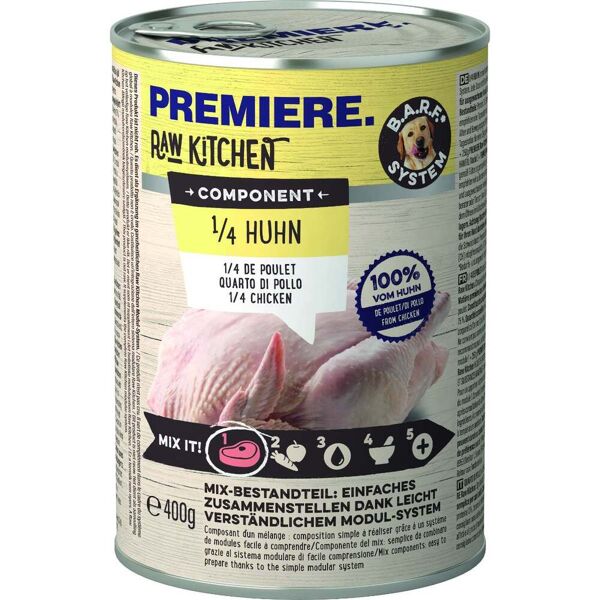 premiere raw kitchen dog lattina 400g quarto di pollo