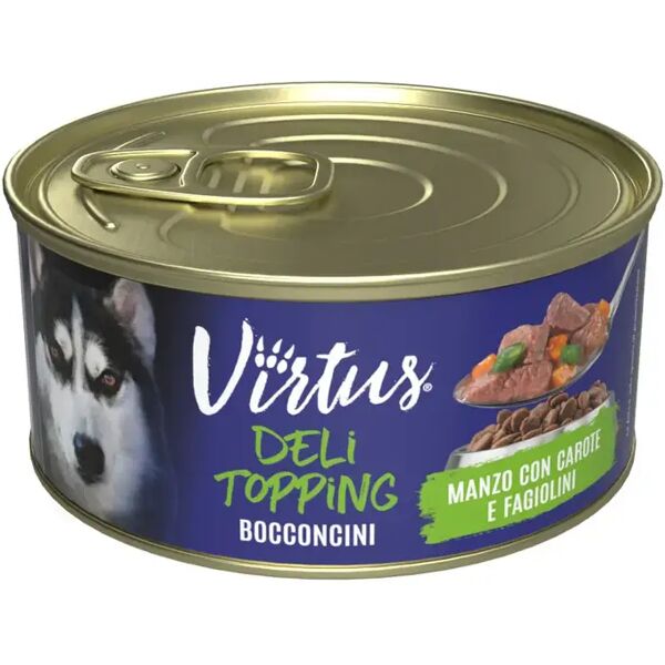 virtus deli topping dog lattina multipack 4x150g manzo con carote e fagiolini