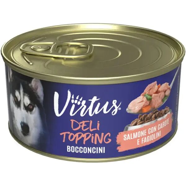 virtus deli topping dog lattina multipack 4x150g salmone con carote e fagiolini