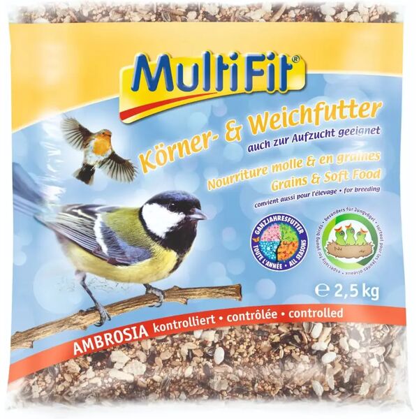 multifit alimento uccelli mix semi e fiocchi 2.5kg