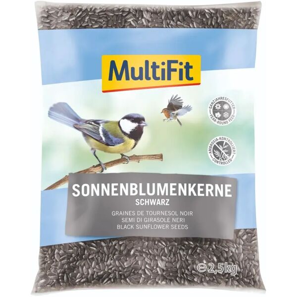 multifit alimento uccelli semi girasole neri 2.5kg