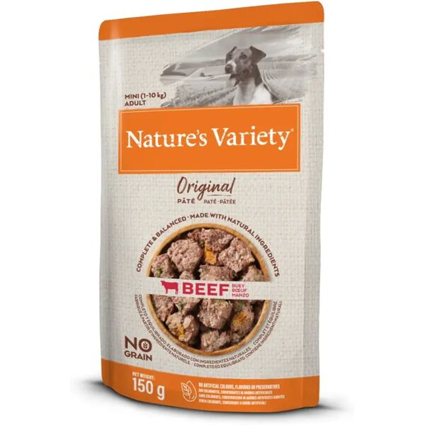 natures variety nature's variety original dog busta multipack 8x150g manzo