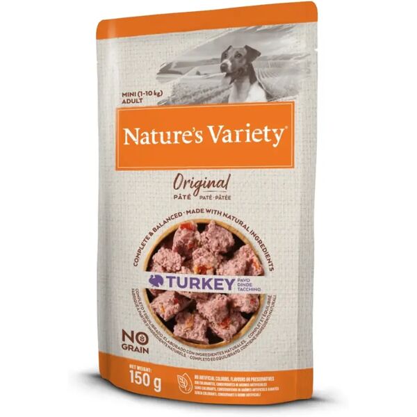 natures variety nature's variety original dog busta multipack 8x150g tacchino