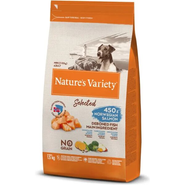 natures variety nature's variety selected dog mini salmone 1.5kg