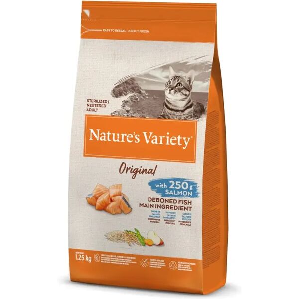 natures variety nature's variety original cat sterilized salmone 1.25kg