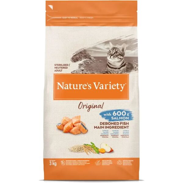 natures variety nature's variety original cat sterilized salmone 3kg