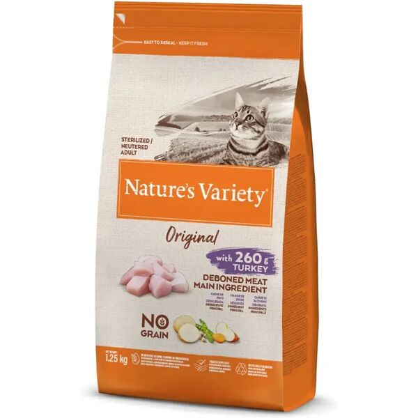 natures variety nature's variety original cat sterilized tacchino 1.25kg