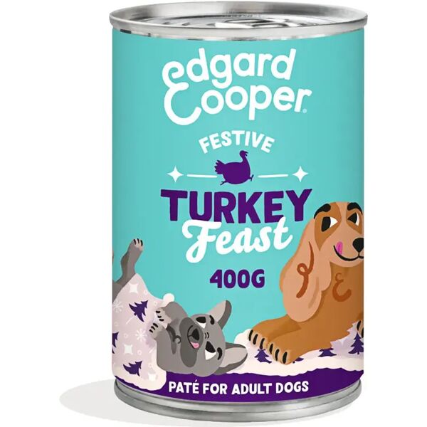 edgard cooper edgard & cooper festive dog lattina 400g tacchino