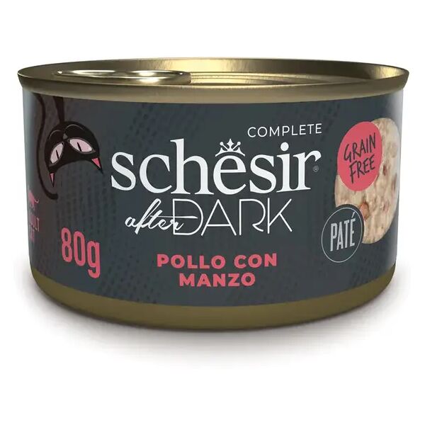 schesir after dark patè cat lattina multipack 12x80g pollo con manzo