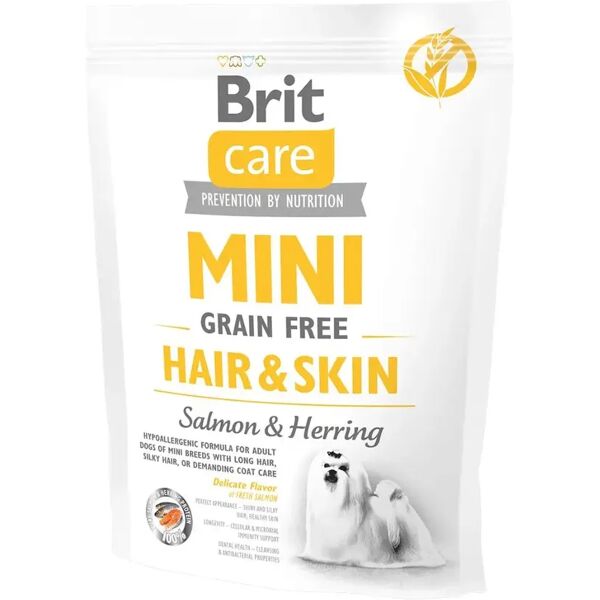 brit care dog mini hair&skin salmone 400g