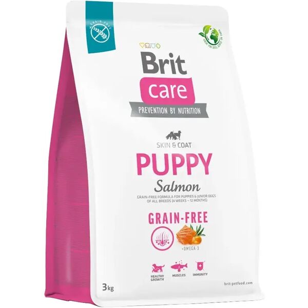 brit care  dog puppy grain free skin&coat salmone 3kg