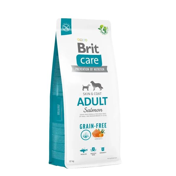 brit care dog adult grain free skin&coat salmone 12kg