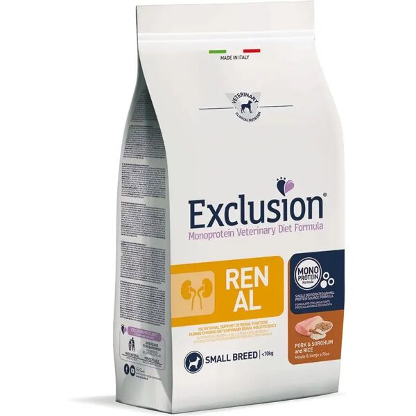 exclusion dog diet renal small maiale&sorgo 2kg