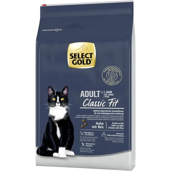 select gold cat classic fit pollame e riso 7kg