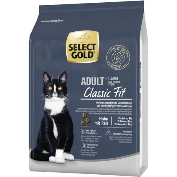 select gold cat classic fit pollame e riso 2.5kg