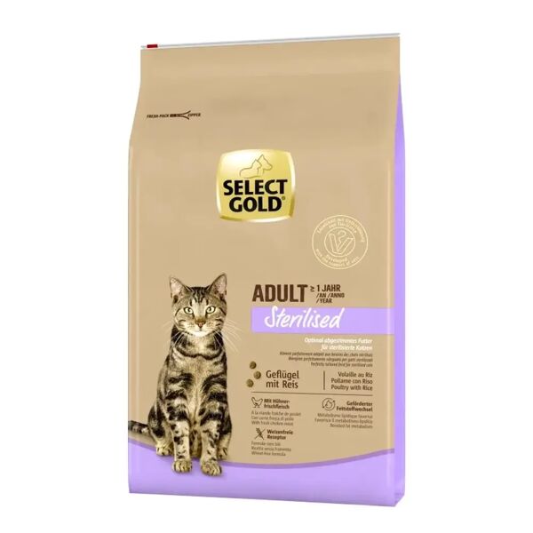 select gold cat sterilised adult pollame e riso 7kg