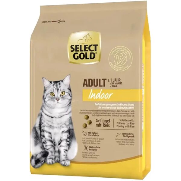 select gold cat indoor adult pollame con riso 2.5kg