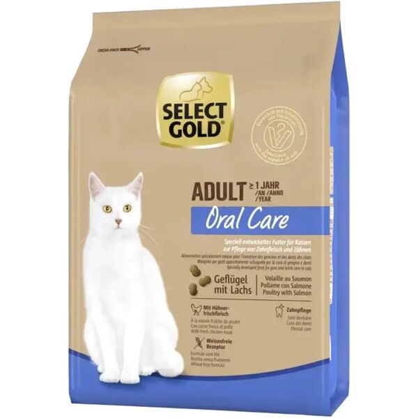 select gold cat oral care adult pollame con salmone 2.5kg