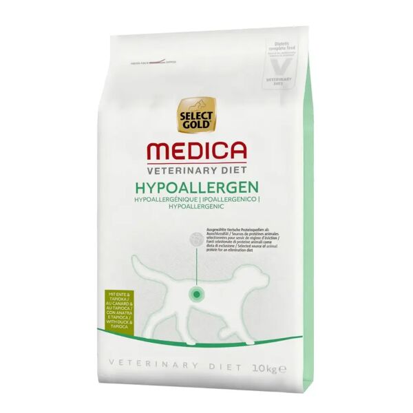 select gold medica dog hypoallergenic anatra 10kg