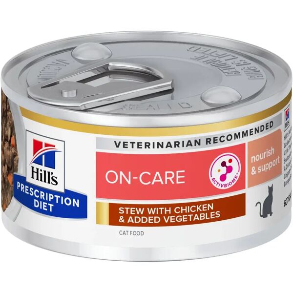 hills hill’s prescription diet on-care cat spezzatino pollo 82g