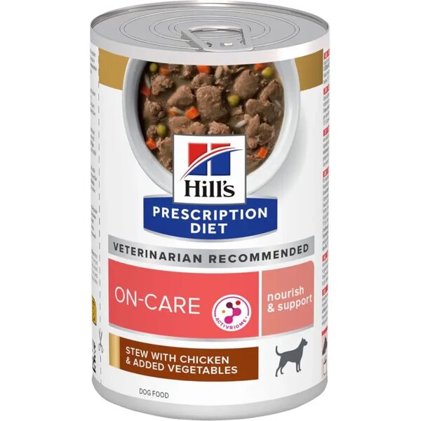 hills hill’s prescription diet on-care dog spezzatino pollo 354g